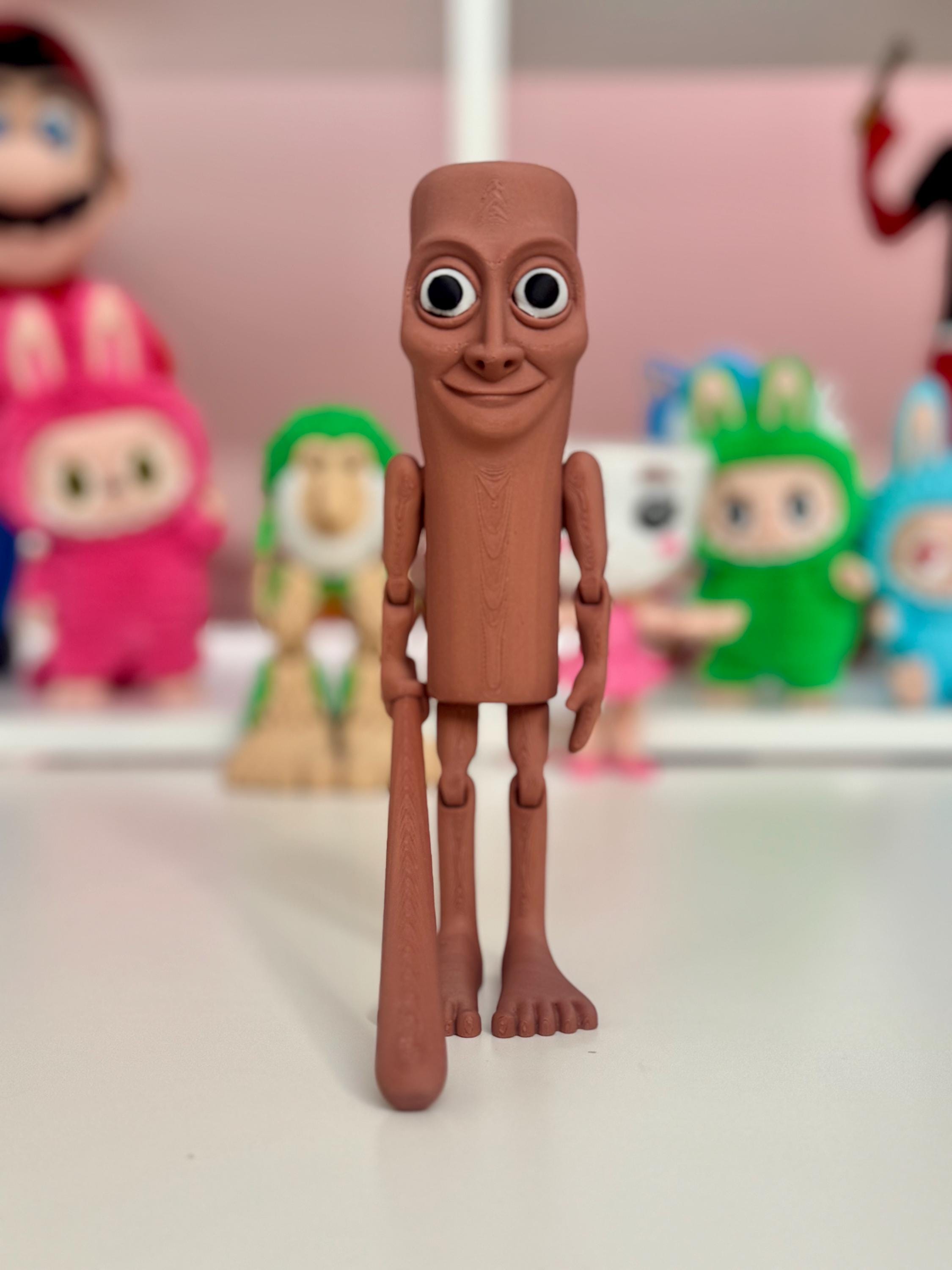 Figura Tung Tung Tung Sahur 19cm articulado, meme italiano articuled Tum Sahur, Brainrot italiano el regalo perfecto señor mojón.