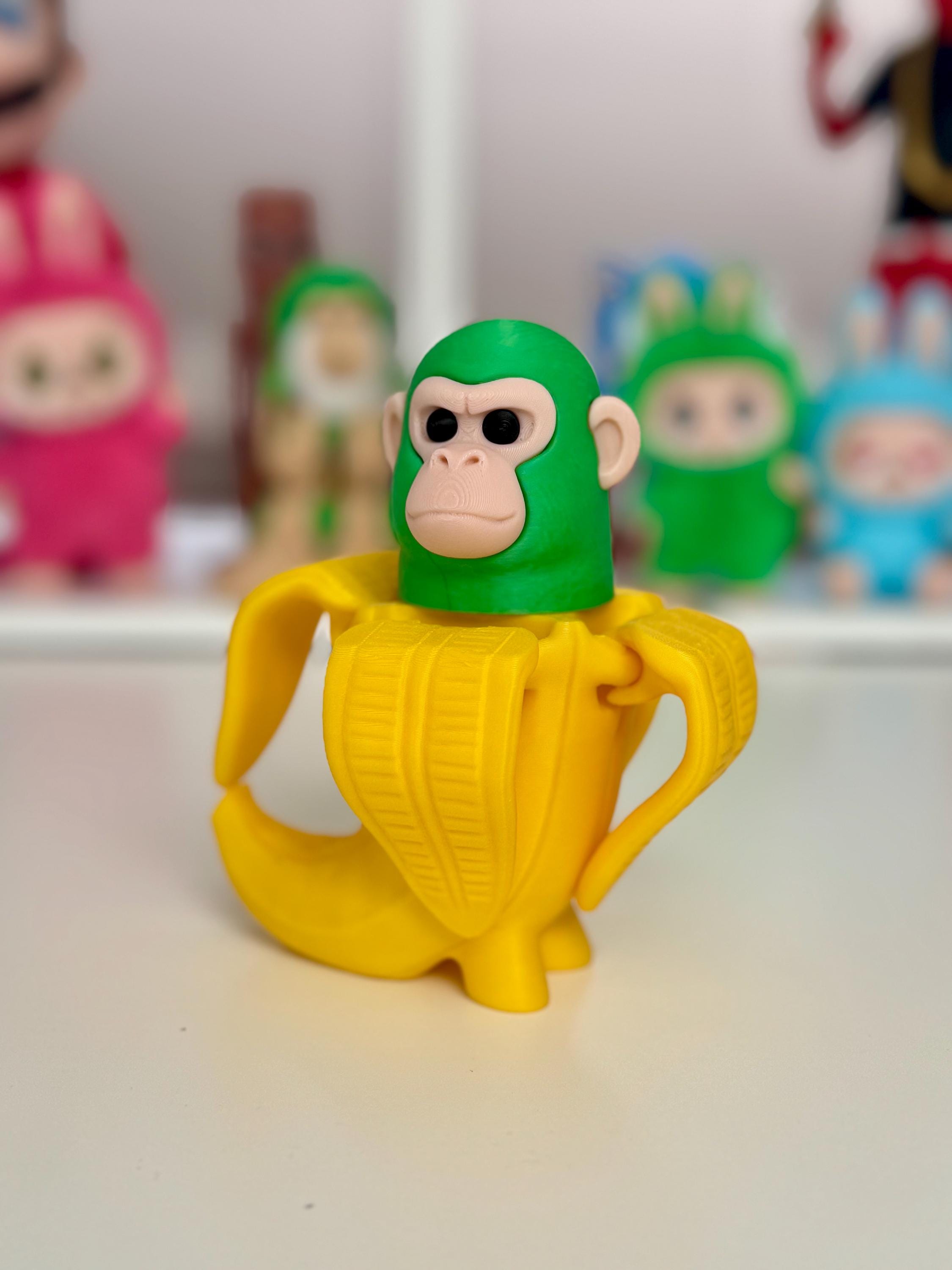 Figura Chimpanzini Bananini 14cm articulada, meme italiano articuled mono banana plátano , Brainrot italiano