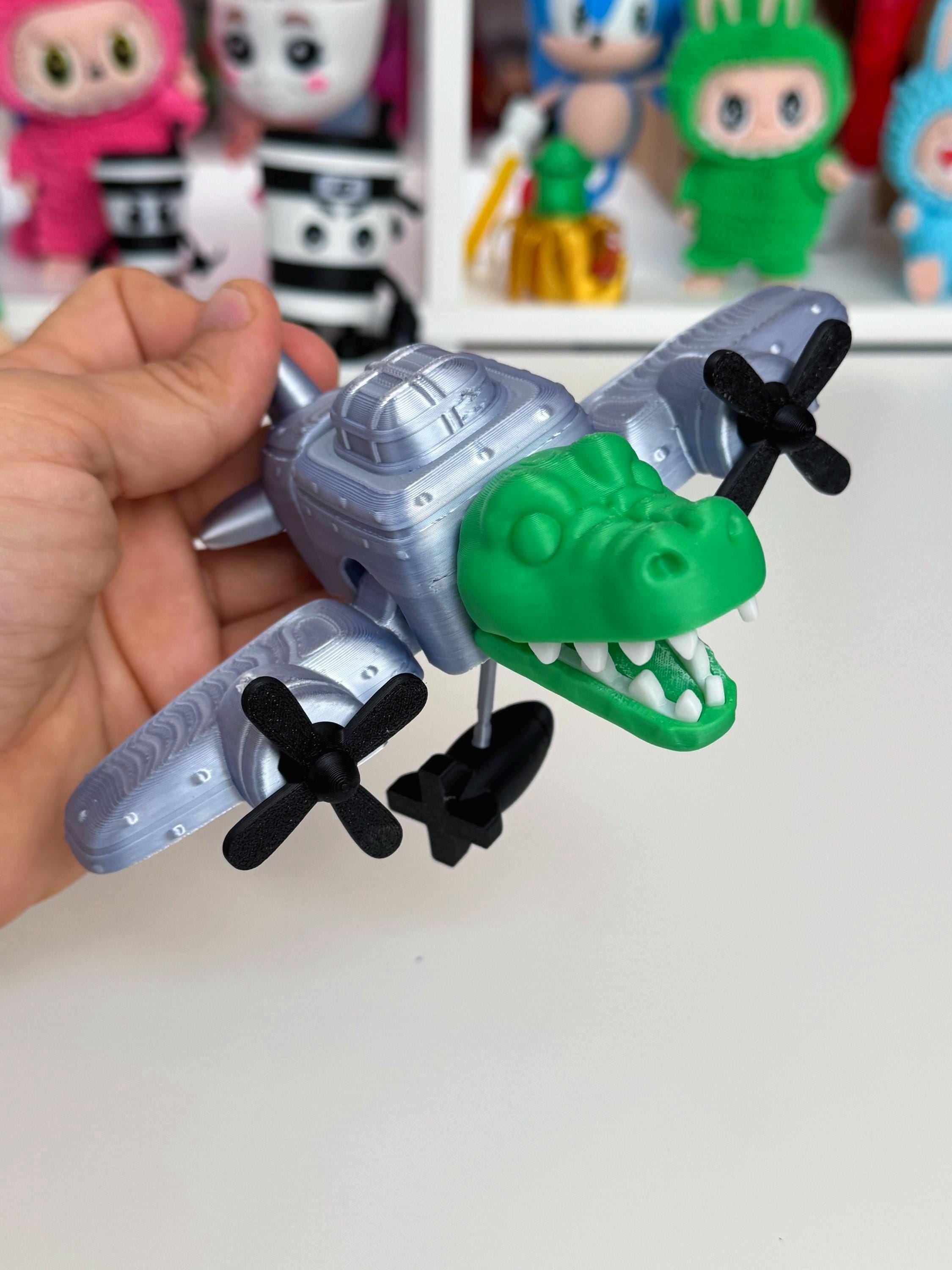 Figura Bombardino Cocodrilo 17cm. articulada Brainrot ,Bombardier Crocodile articulated figure Brainrot