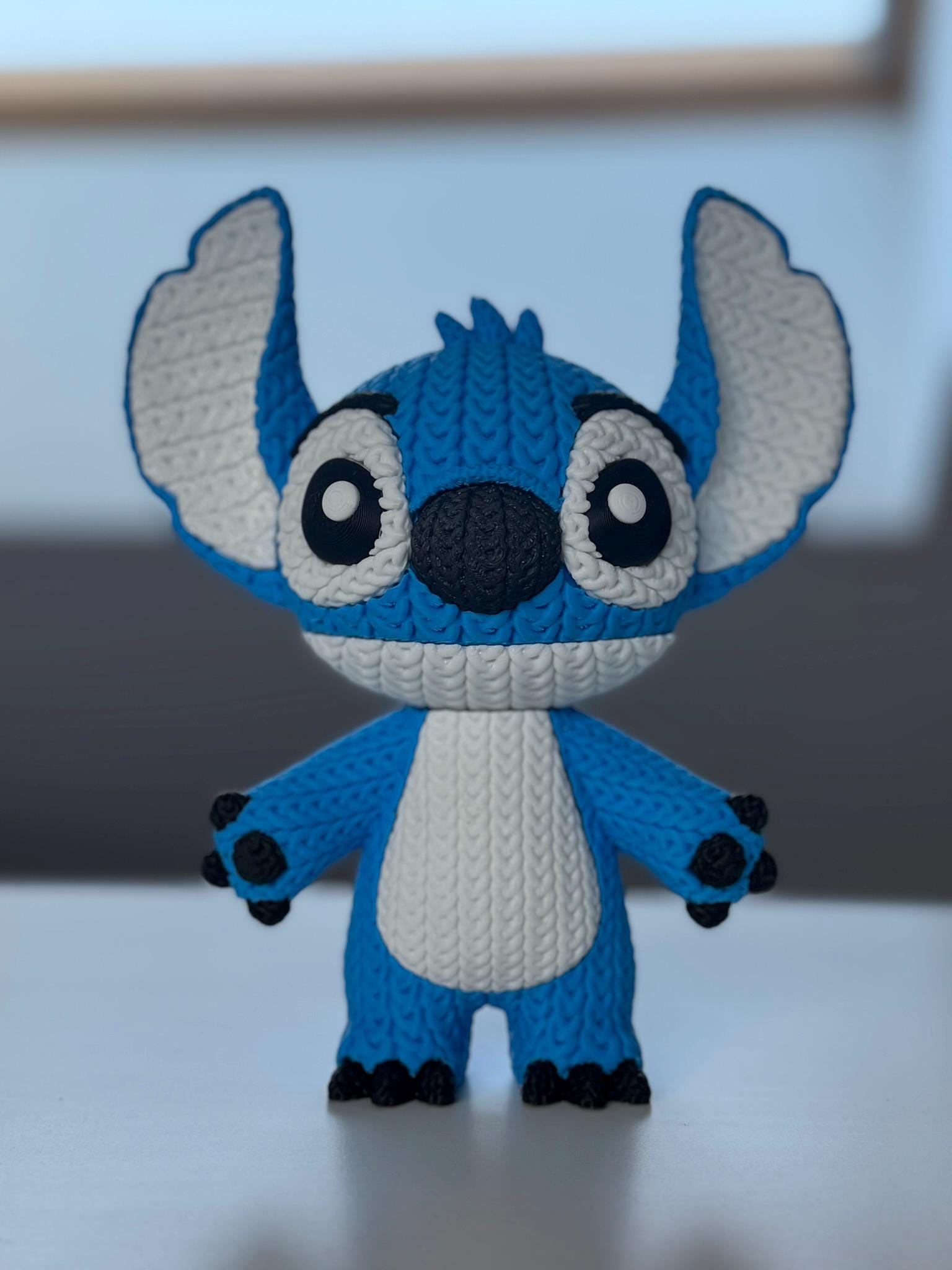 Figura Stitch crochet rigida, muñeco inspirado en universo lilo y stitch de Disney