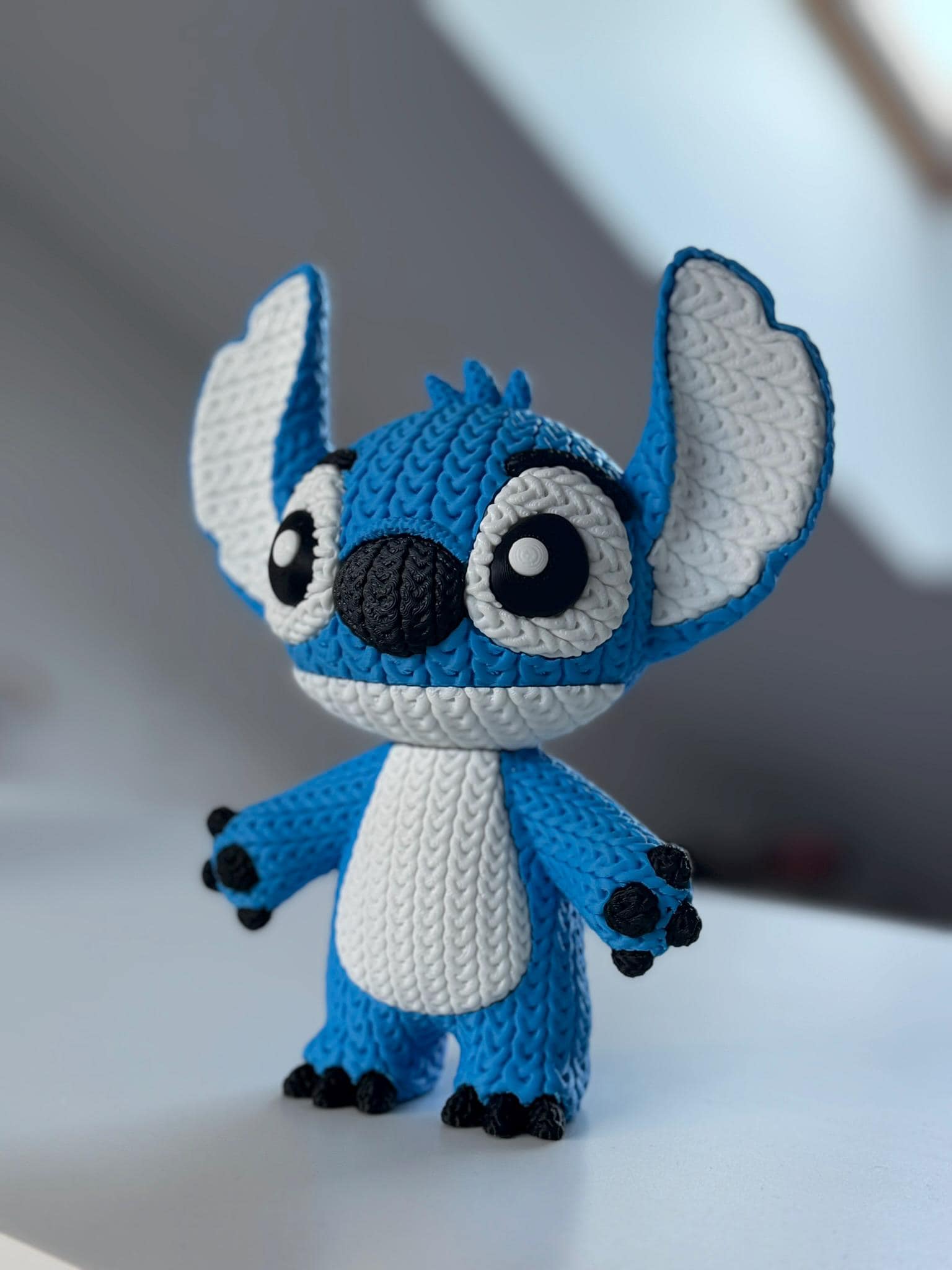 Figura Stitch crochet rigida, muñeco inspirado en universo lilo y stitch de Disney