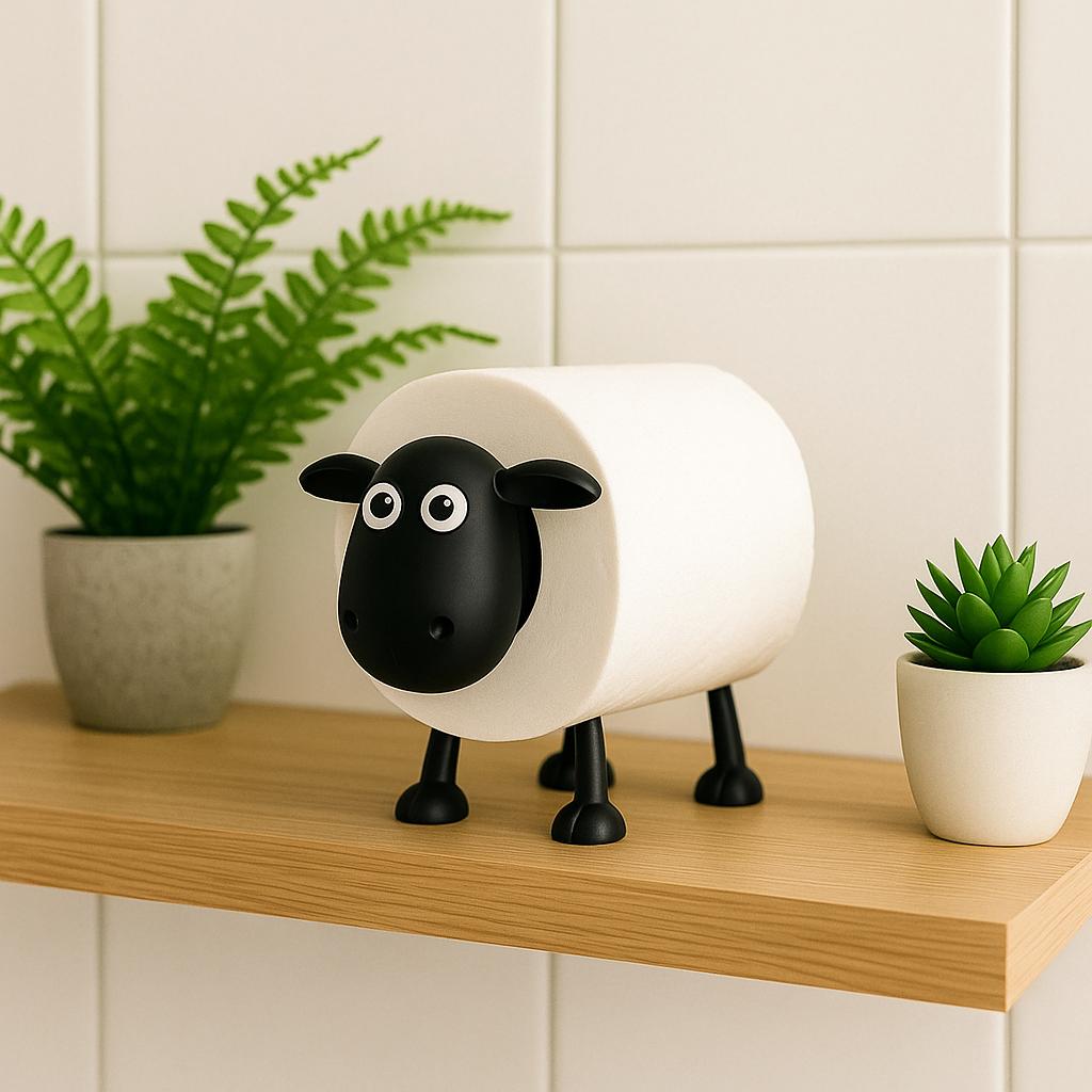 Portarrollos papel higiénico con forma de oveja | Decoración para baño | Papel para baño oveja