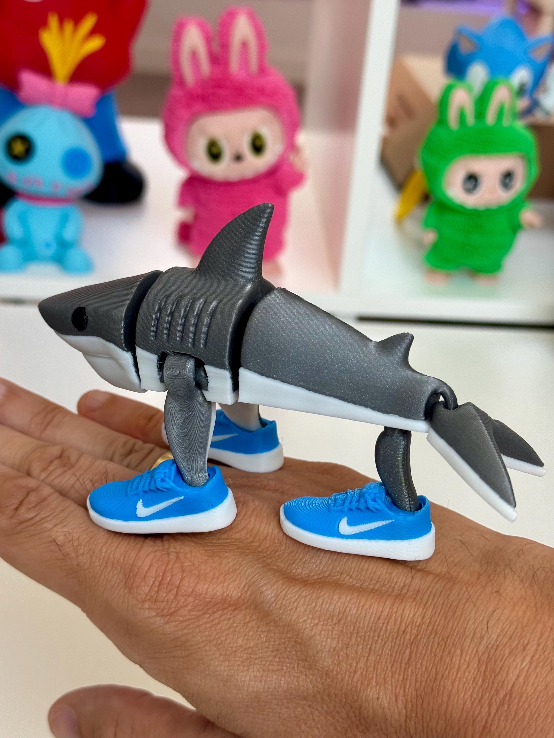 Figura tiburón Tralalero Tralala 14cm articulado, meme tralarero tralala articuled shark
