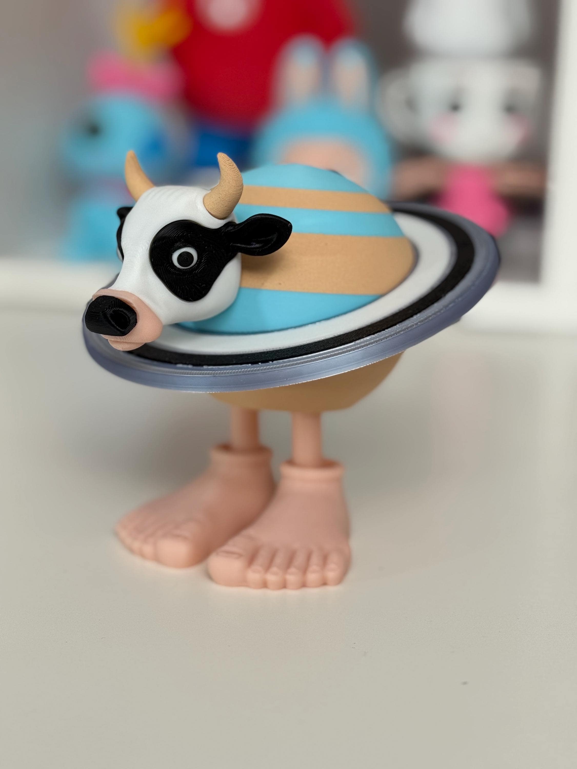 Figura Vaca Saturno Saturnita, 11cm articulada, meme italiano Saturn Cow Figure Saturnite