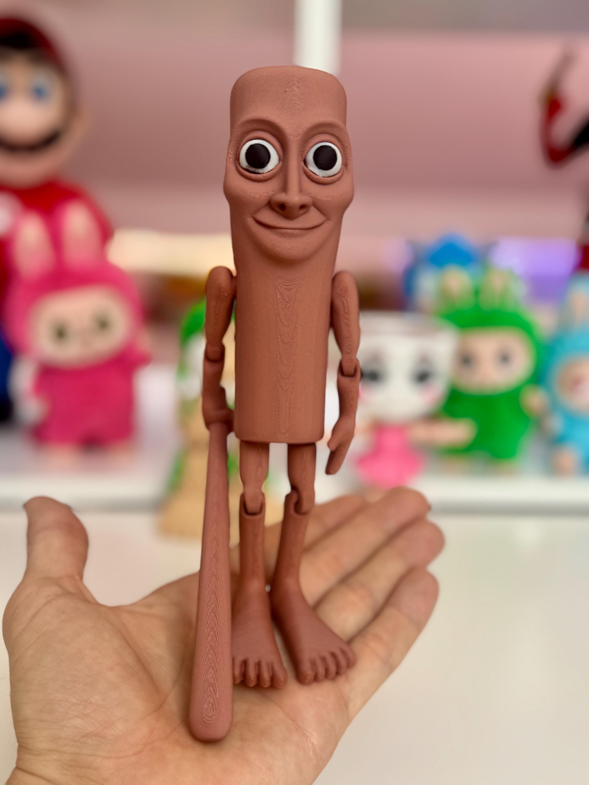 Figura Tung Tung Tung Sahur 19cm articulado, meme italiano articuled Tum Sahur, Brainrot italiano el regalo perfecto señor mojón.