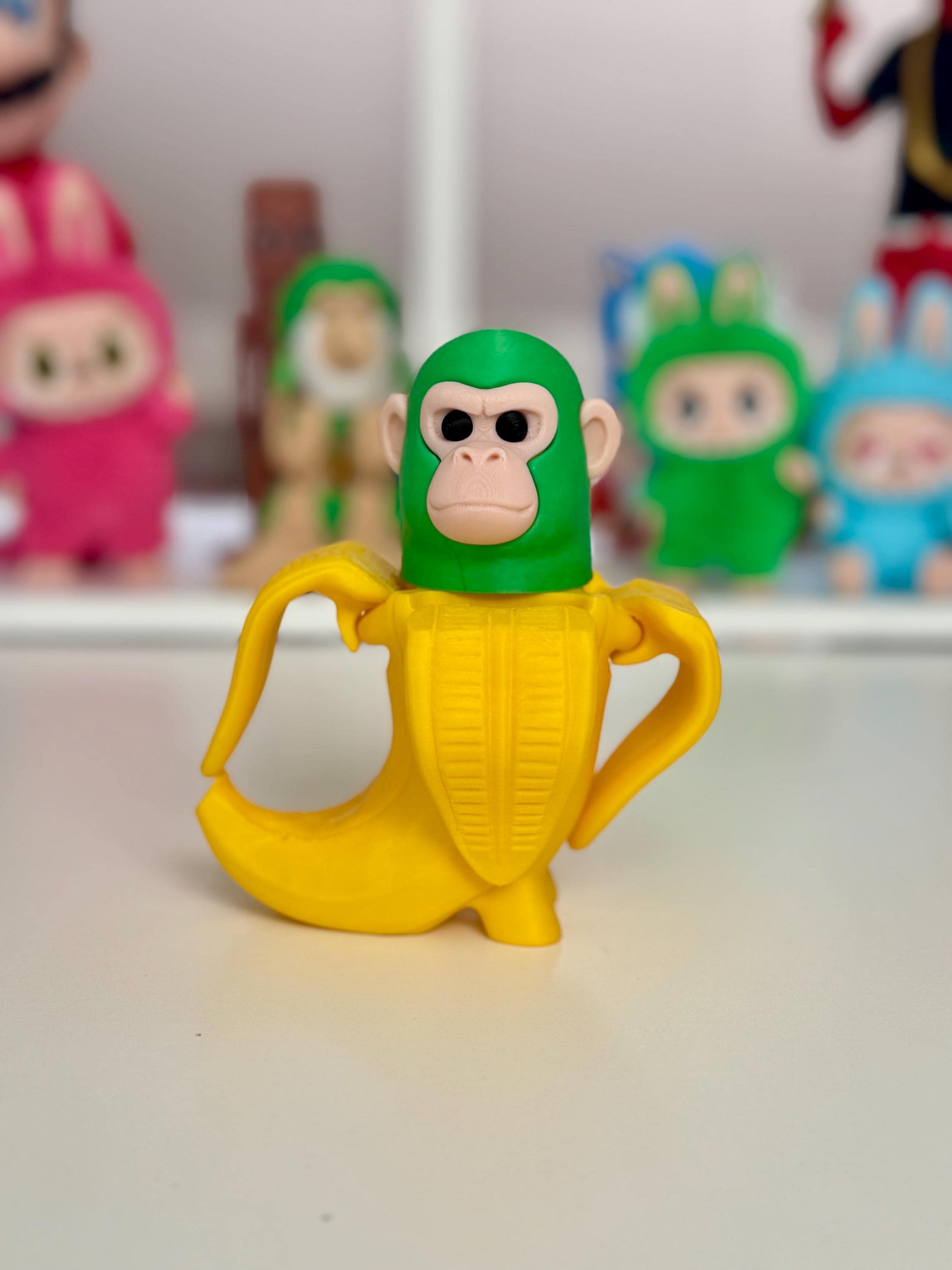 Figura Chimpanzini Bananini 14cm articulada, meme italiano articuled mono banana plátano , Brainrot italiano