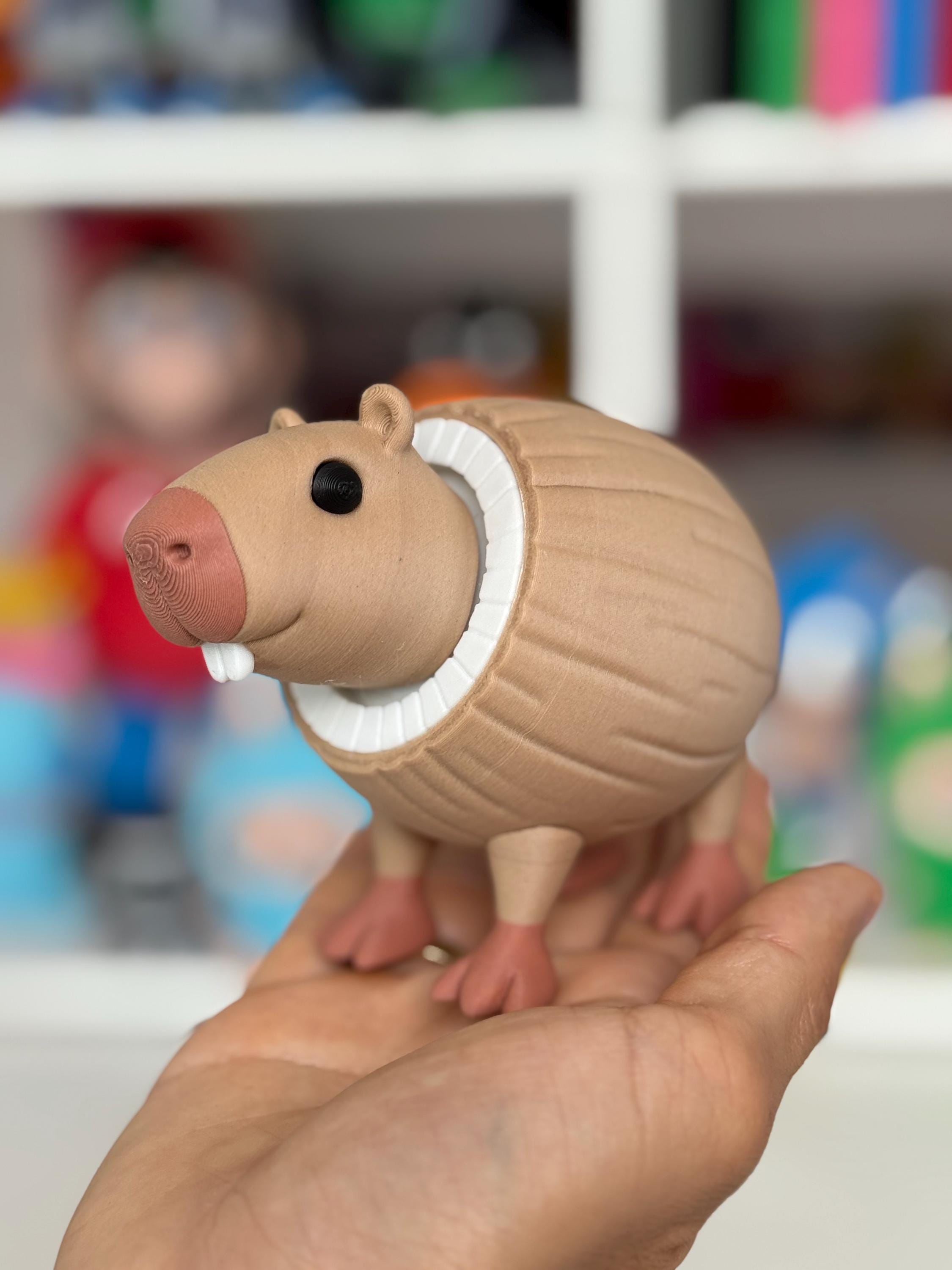 Figura Burbaloni Luliloli 10cm, meme Brainrot italiano, ardilla castor castaña