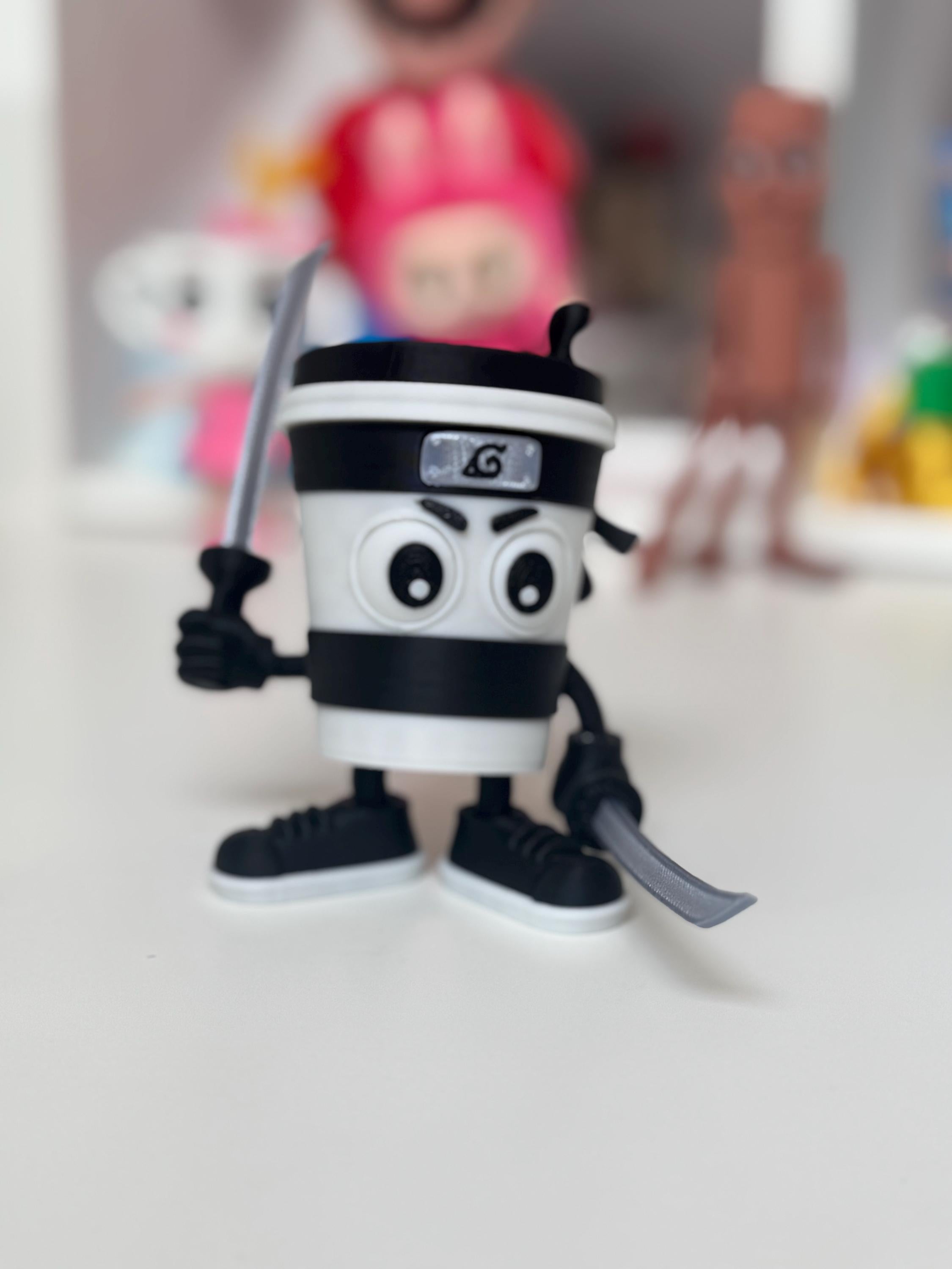 Killer Capuchino Asesino 12cm figura articulado, cutenes with a Deadly twis,meme italiano Brainrot Cappucinno Assessino taza café