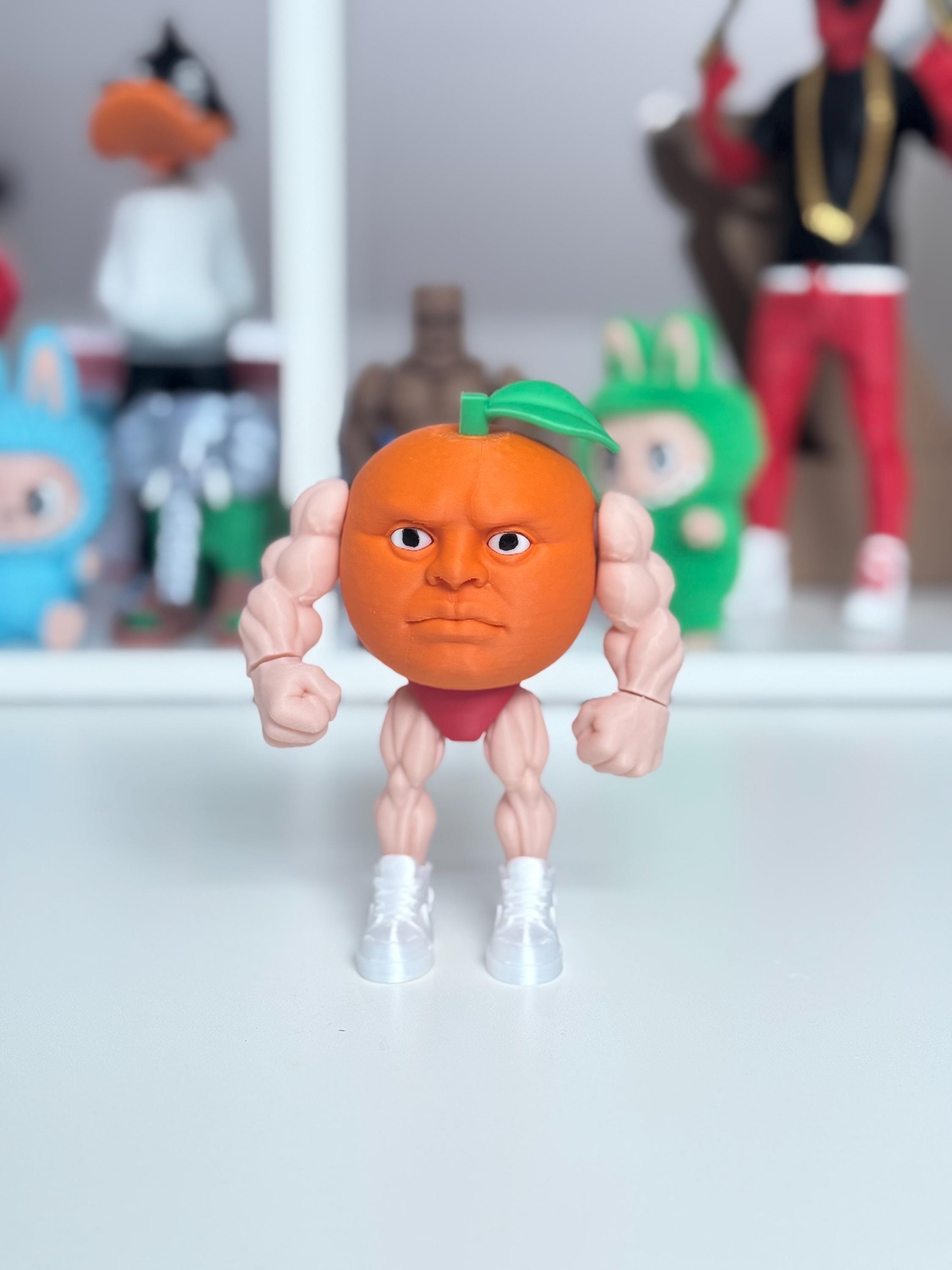 Figura Udin Din Din Dun 11cm articulado, meme italiano articuled din din dun, Brainrot italiano naranja gimnasio humor