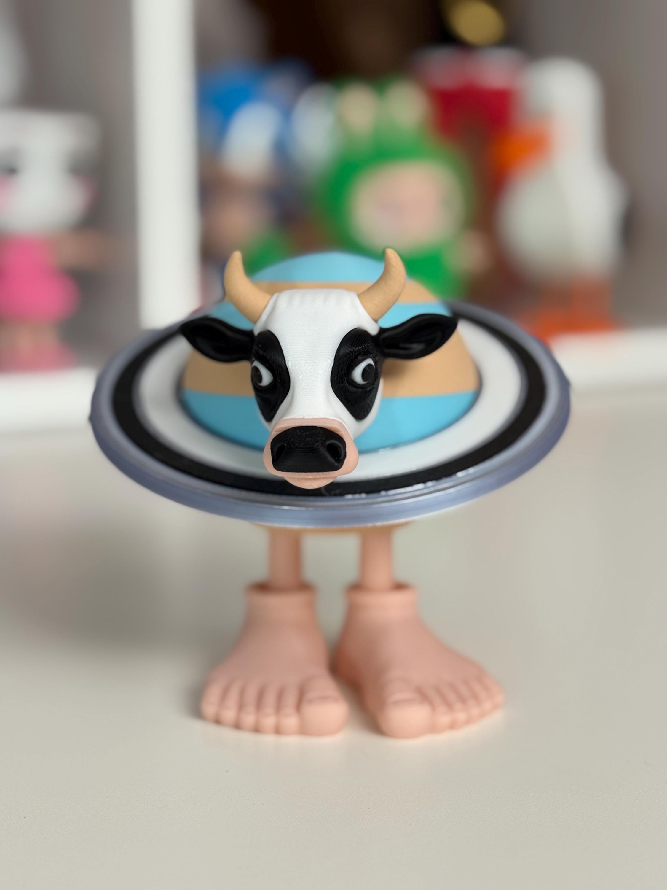 Figura Vaca Saturno Saturnita, 11cm articulada, meme italiano Saturn Cow Figure Saturnite
