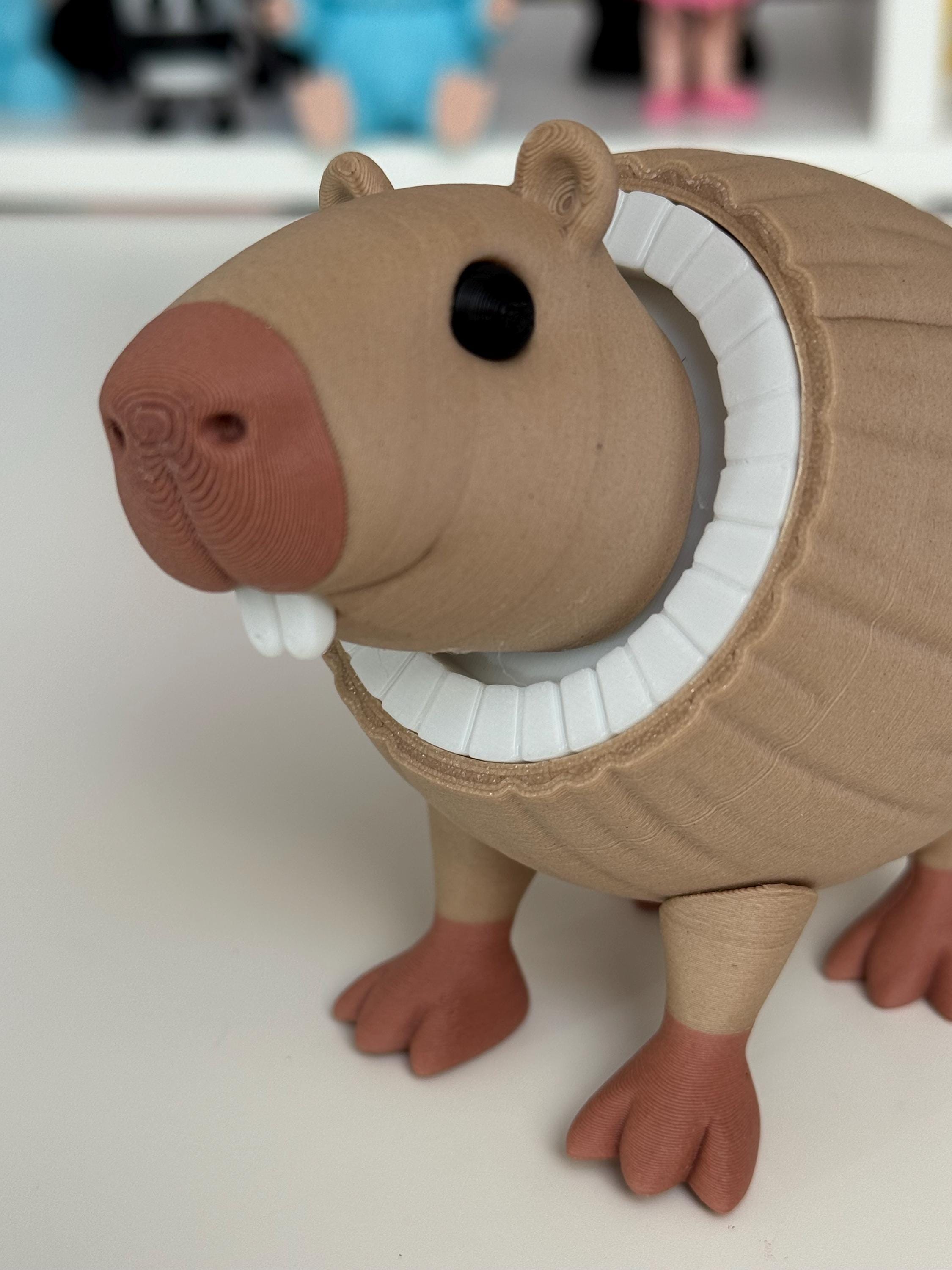 Figura Burbaloni Luliloli 10cm, meme Brainrot italiano, ardilla castor castaña