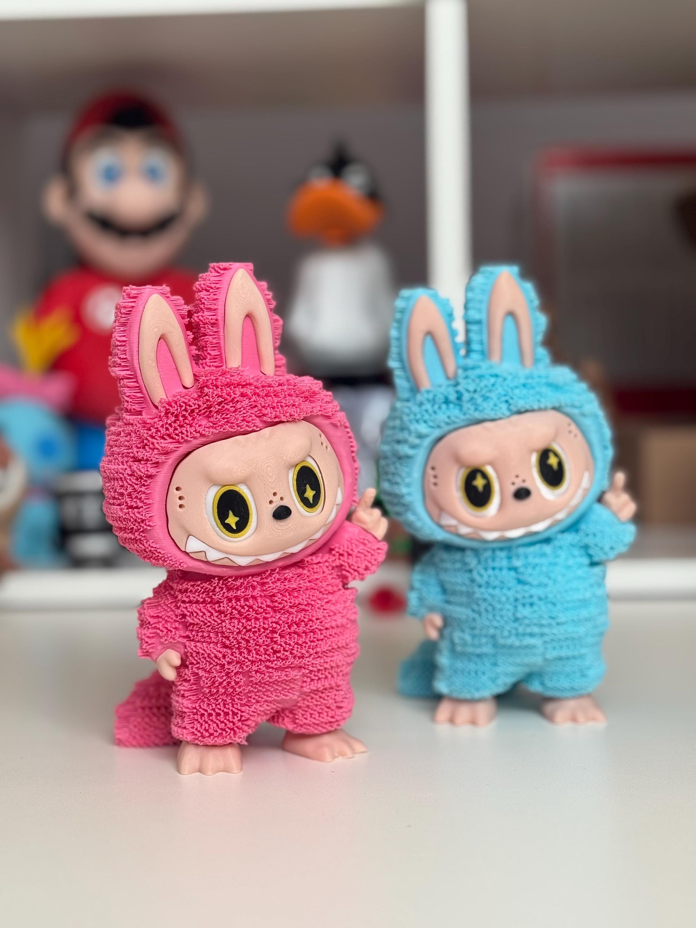 Figura rígida LABUBU 18CM, peluche monstruo para coleccionistas Zimomo Angel Plástico