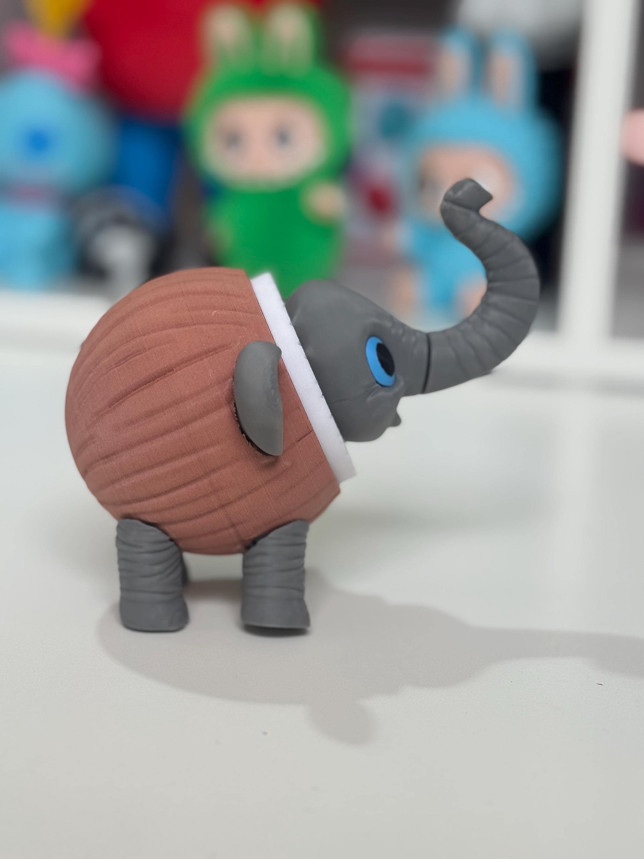 Figura Cocofanto Elefanto articulado, coconut elephant Toy meme italiano articuled Mateo, juguete Brainrot italiano elefante coco