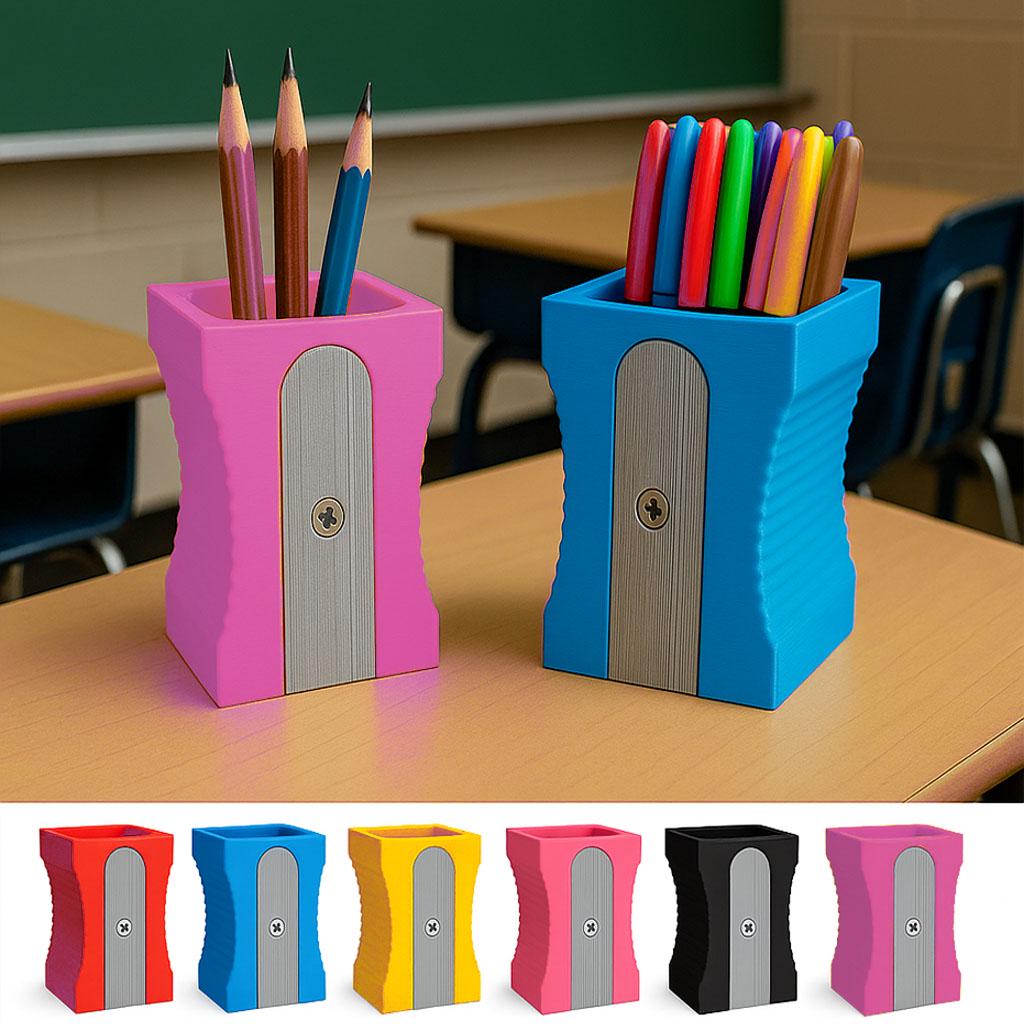 Organizador de escritorio SACAPUNTAS gigante, soporte para lápices y bolígrafos, bote portalápices