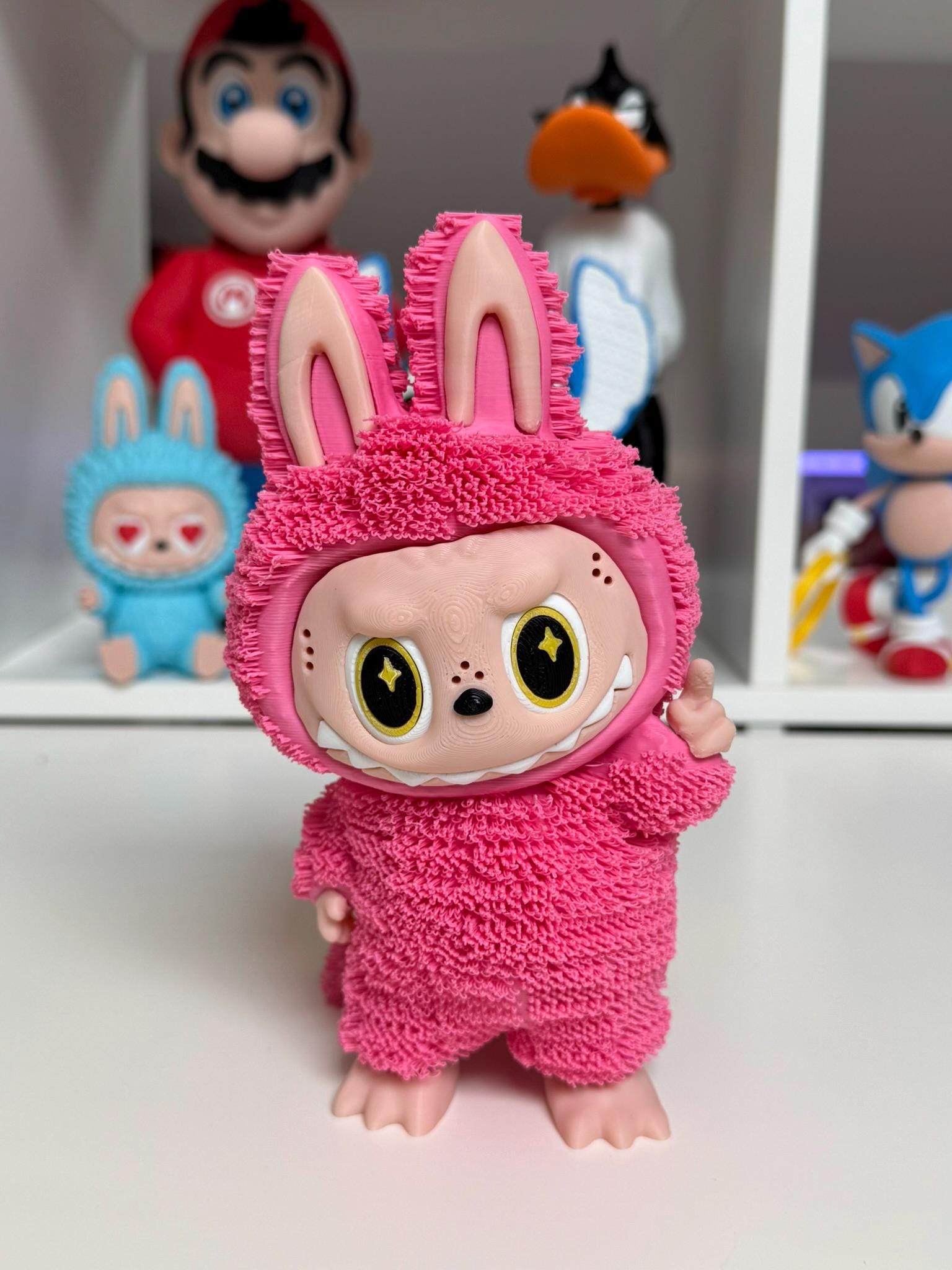 Figura rígida LABUBU 18CM, peluche monstruo para coleccionistas Zimomo Angel Plástico