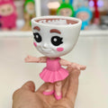 Figura Bailarina Capuchina 13cm articulada, meme italiano articuled bailarina capuchina, Brainrot italiano taza de café
