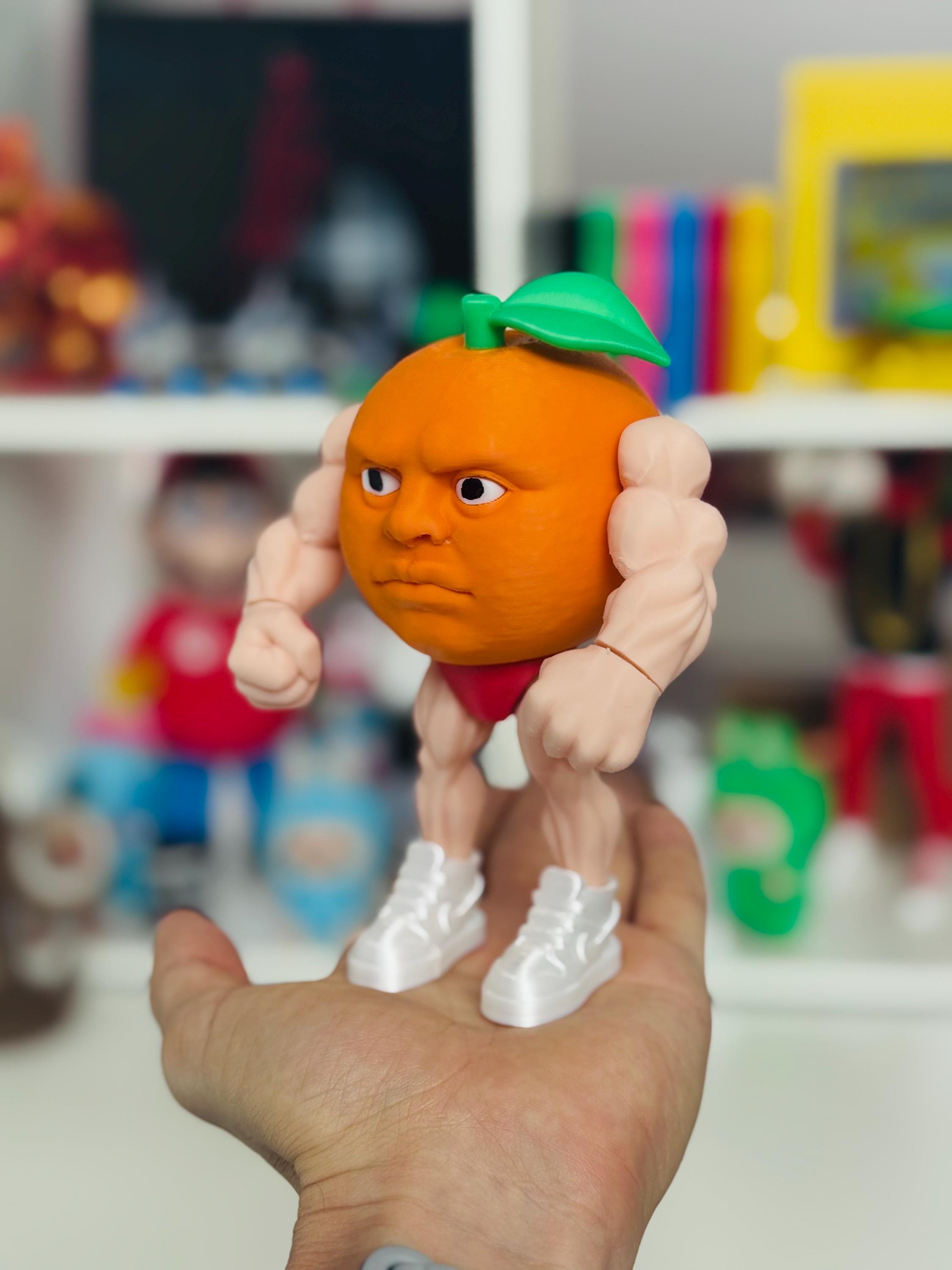 Figura Udin Din Din Dun 11cm articulado, meme italiano articuled din din dun, Brainrot italiano naranja gimnasio humor