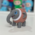 Figura Cocofanto Elefanto articulado, coconut elephant Toy meme italiano articuled Mateo, juguete Brainrot italiano elefante coco